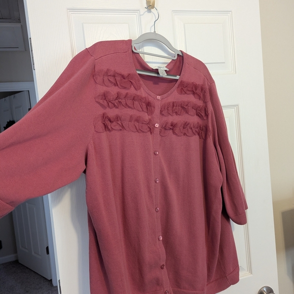 Pink Ruffled Cardigan - Picture 4 of 5